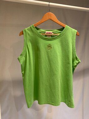 Mister Leonard Vintage Kelly Green Cotton Tank Size L — Minimalist Summer Basic